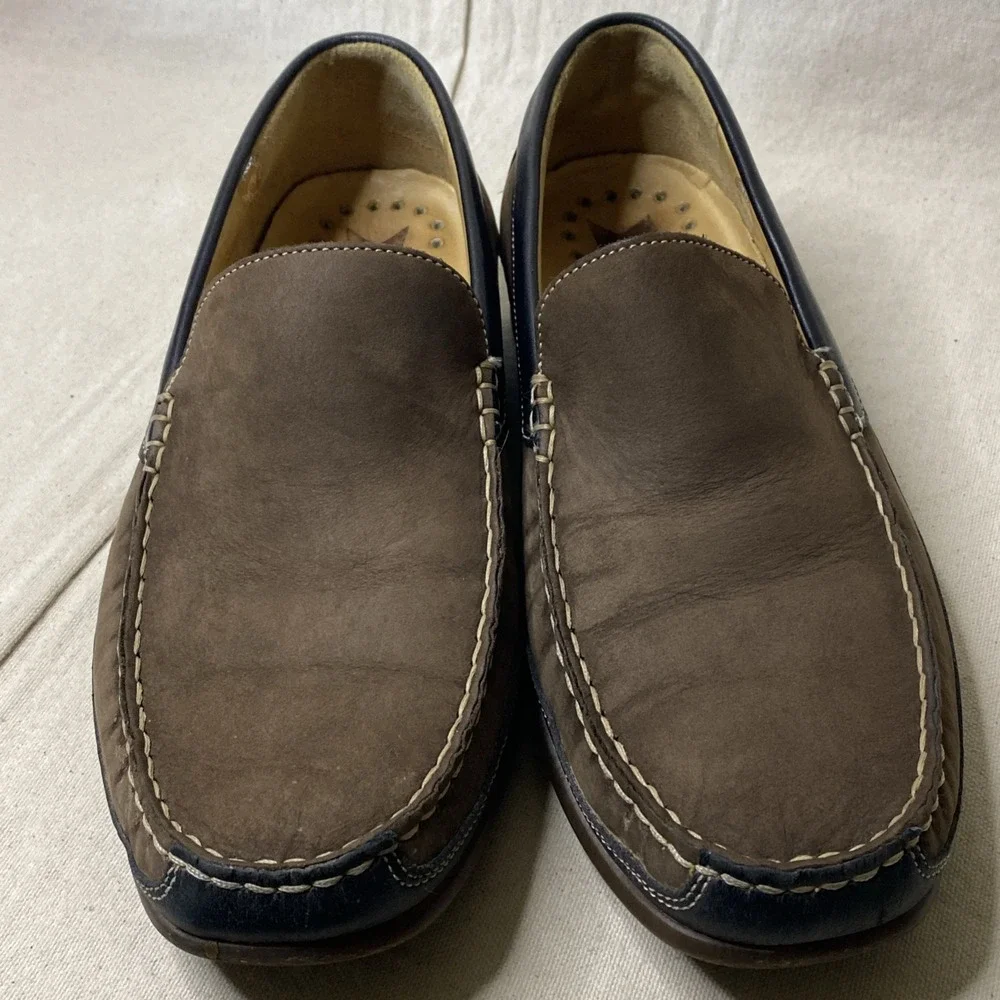 Mephisto Baduard Loafer Shoes Mens 7.5 Brown Nubuck Cool Air Comfort Moc Sip On